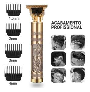 Mquina De Barbear Cortar Cabelo Acabamento Recarregvel