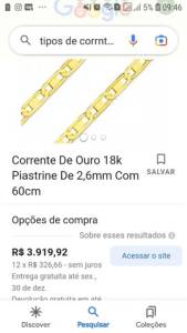Corrente De Ouro 2,5g