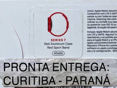 Apple Watch 7 45mm Gps + Cellular Vermelho. Aceito Troca
