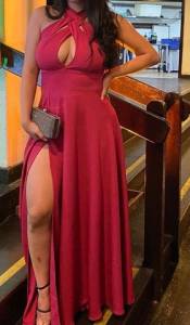 Vendo Vestido Rosa Social Usado nica Vez