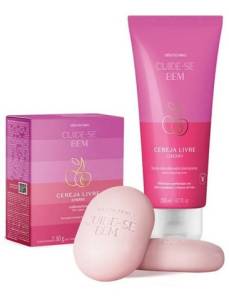 Kit Cereja Livre Oboticario, Sabonete E Creme 200ml