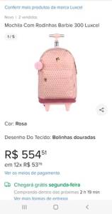 Mochila E Lancheira Barbie Juvenil