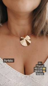 Colar Semijoia Gargantilha Aro
