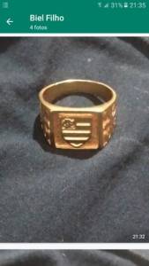 Dedeira Do Flamengo Banhado A Ouro