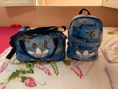 Kit De Mala De Mo  E Mochila Adidas