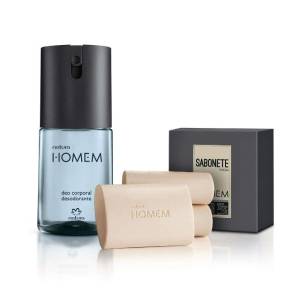 Conjunto Desodorante Corporal E Sabonete Natura Homem