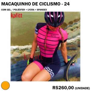 Macaquinho De Ciclismo Rosa Feminino