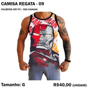 Camisa Regata Homem De Ferro