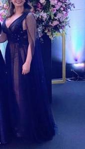 Vestido Tule Azul