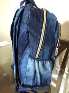 Mochila De Notebook E Escolar Em Jeans