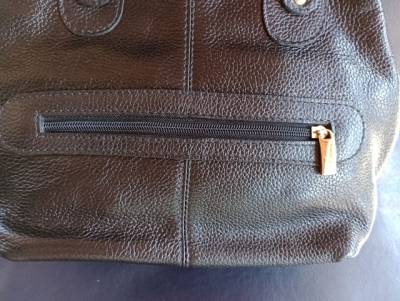 Bolsa De Couro Preta