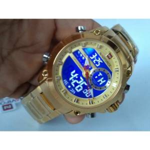 Relgio Naviforce Premium Analgico Digital Novo Prata / Dourado