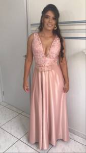Vestido De Festa Rose