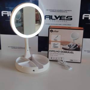 Espelho Dobrvel Led Frontal E Traseira Ah-001