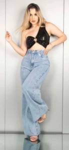 Vendo Cala Jeans Wide Leg,tamanho 44 No Tem Lycra.