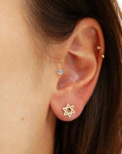 Piercing Hlix Ou Trgus 6mm Em Ouro 18k