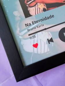 Quadro Spotify Com Moldura E Vidro Personalizado