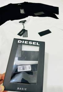 Kit 2 Camisetas Diesel Decote Careca Original Na Caixa