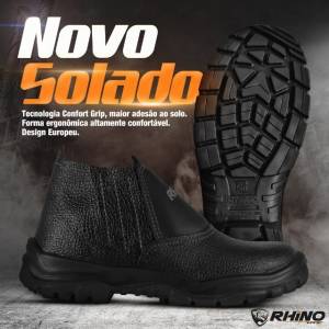 Botina Elstico  True Line Preto Linha Soft Rhino