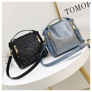 Bolsa Preta Crossbody Noite Com Fecho Em Zper