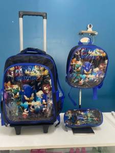 Kit Mochila Escolar Rodinha Grande Tamanho Grande