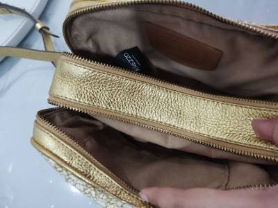 Bolsa Arezzo Tecido Tramado De Fibras Natural E Couro