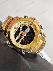 Relgio Dourado Masculino Naviforce