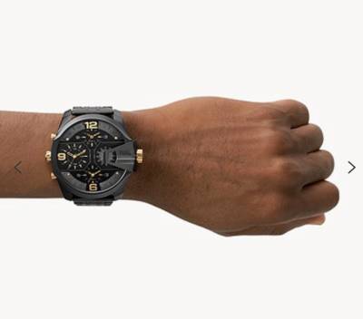 Diesel Uber Chief 2005 Three-hand Gunmetal-tone Stainless Steel Watch