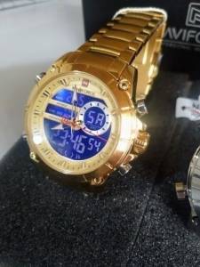 Relgio Naviforce 9163 Dourado Original