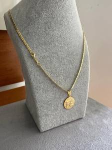 Corrente + Pingente! Fina 18k!! Banhada! Entregamos Em Mos!