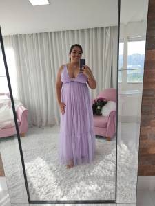 Vestido De Festa Lavanda Gg