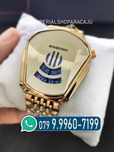 Relogio Dourado Masculino