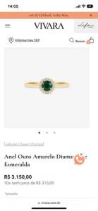 Anel Ouro 18k Vivara