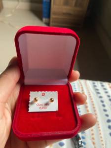 Brinco De Ouro De Bola