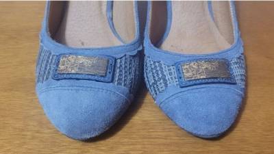 Scarpin Azul Tamanho 34
