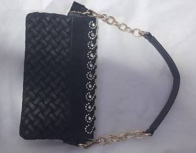 Bolsa Preta Com Pedraria
