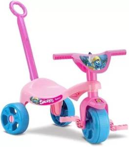 Triciclo Velocipe Smurf Menina 1018 Samba Toys