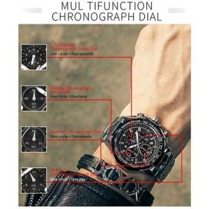 Relgio Masculino Cronografo Full Black Ao Inoxidvel Original