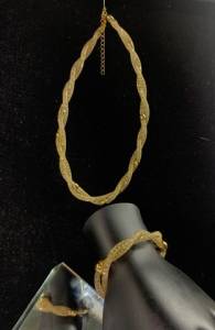 Pulseira E Colar Banhados A Ouro