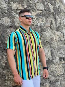 Camisa De Boto Tecido Dunas