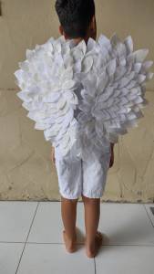 Fantasia Asa De Anjo Em Feltro