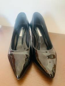 Sapato Scarpin, Feminino , Verniz, Preto , Nmero 3