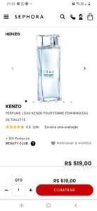 Perfume Leau Kenzo 100 Ml