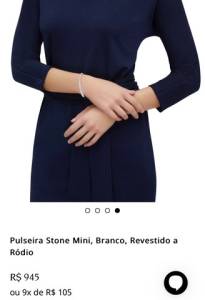 Pulseira Stone Mini, Branco, Revestido A Rdio