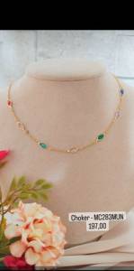 Colar Choker Banhado A Ouro