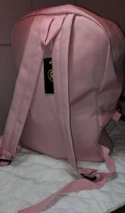 Mochila Rosa Com Ursinho Branco