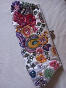 Bolsa Carteira Bordada Estilo Retr