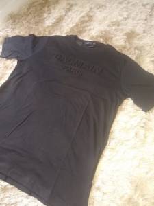 Camiseta Balmain Embolsing Preta
