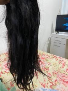 Cabelo Humano Brasileiro Liso Preto