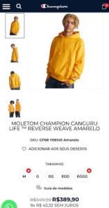Casaco Moletom Champion Original